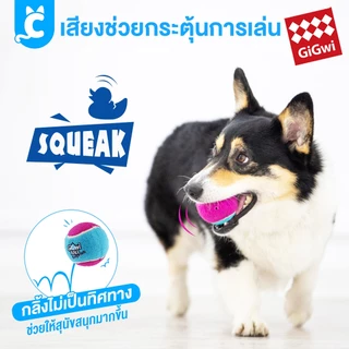 [ส่งฟรี🇹🇭] GiGwi ของเล่นสุนัข ลูกบอลลูกเทนนิส แพ็ค 3 ลูก บีบมีเสียง เด้งได้ Tennis Ball CleverPet