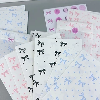 ✔[🇹🇭พร้อมส่ง🎁]ถุงกระดาษ ถุงกระดาษของขวัญ ลายโบว์น่ารัก ขนาด17*12cm ราคา10ชิ้น dai1