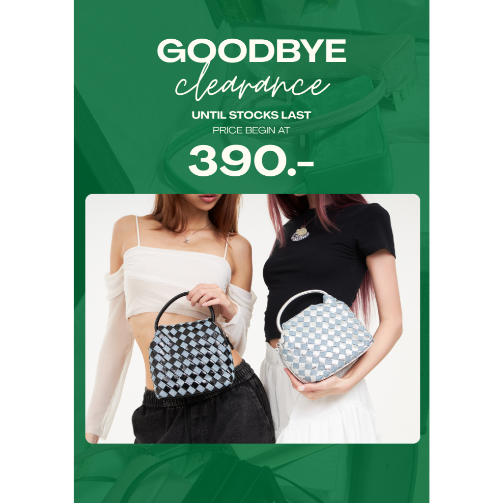 (ลดสูงสุด50%🖤GOODBYESALE🖤จนกว่าสินค้าจะหมด)Twotone dope bag กระเป๋าหนังแท้และหนังยีนส์ Gomatchfun กระเป๋าซิบข้าง