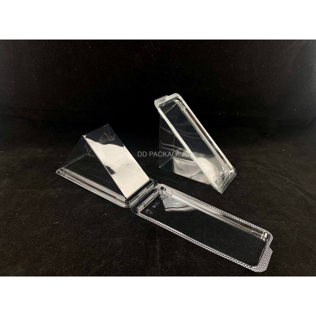 DD กล่องแซนวิช เรียบใส DD-51A ล็อคในตัว ยกลัง(2000 ชิ้น) กล่องใสPET