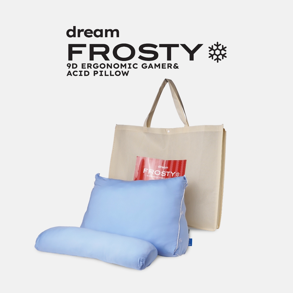 DREAM หมอน 9D หมอนพิงหลัง GAMING ERGONOMICS รุ่น FROSTY หมอนเย็น พร้อมกระเป๋า