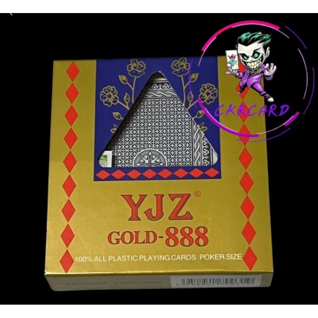 ขอบทอง  888 YJZ พลาสติก อย่างดี (1 สำรับ )