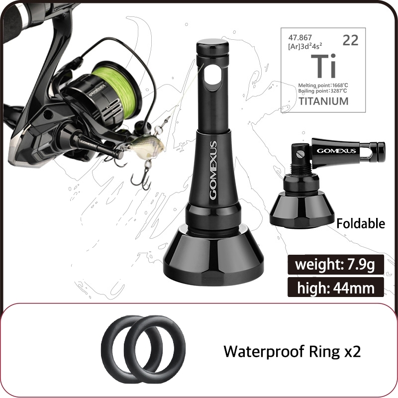 Gomexus เสากันล้ม TITANINUM 44 มม. สําหรับรอกแขนเกลียว Shimano,Daiwa (สต๊อกสินค้าในไทย)