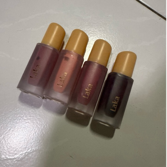 (สิ้นชีพ2025 ใช้ครั้งสองครั้ง) Laka Glam Fruit tint 111,115,118 แถม 119 สีคูลโทนหมด + maybelline ted