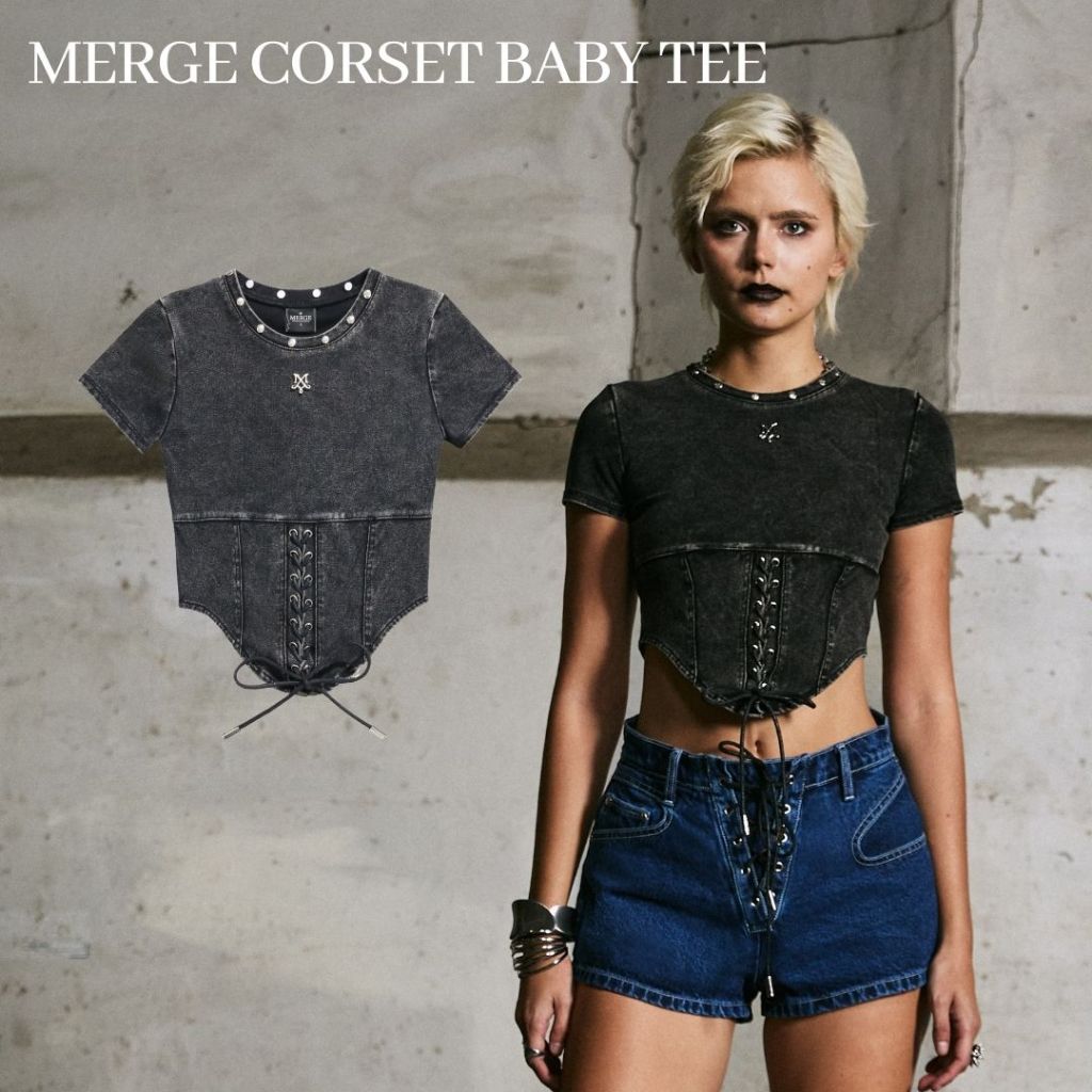 Merge Official - Merge Corset Baby Tee (พร้อมส่ง)