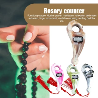 Tasbih Digital Muslim เครื่องนับดิจิตอล เครื่องนับรอบสวดมนต์ หมุนได้ 2 ทิศทาง เปลี่ยนถ่านได้