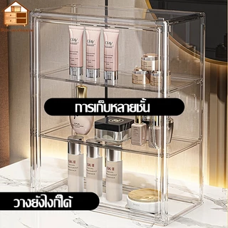 【หนาเพิ่ม】กล่องเก็บของ กล่องอะคริลิคใส กล่องเก็บหนังสือ ความจุขนาดใหญ่ กันฝุ่น กันน้ำ และมีความโปร่งใสสูง แข็งแรงทนทาน