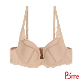 B'me เสื้อชั้นในมีโครง level 1 ฟองบาง รุ่น ME1C67 สีนู้ด สีน้ำตาล (ลูกไม้ลาย Primrose)