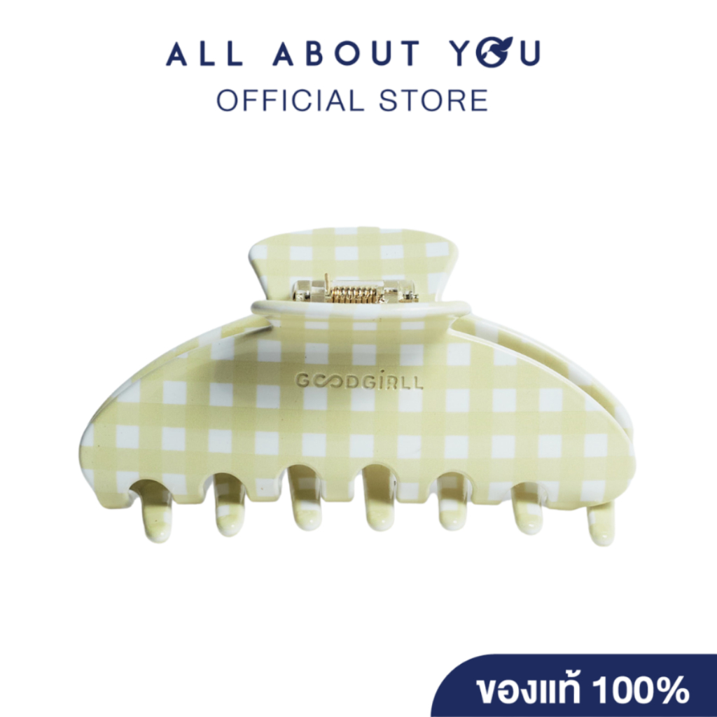 Goodgirllstuff Goodgirll Hair Clip in Gingham Butter Yellow