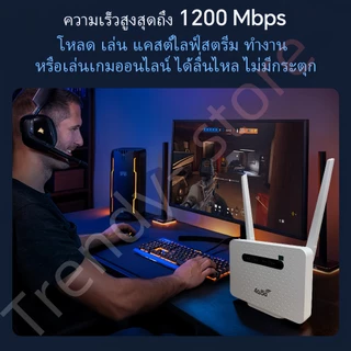 【2026】เร้าเตอร์ใส่ซิม เราเตอร์ 4G/5G Router wifi 300 Mbps 2.4Ghz ใช้ได้กับซิมทุกเครือข่าย เสียบใช้เลย