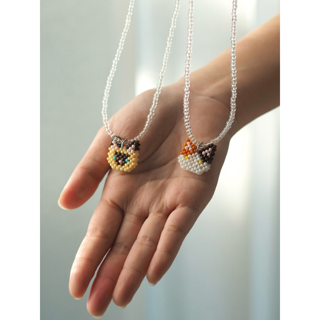 Catster beaded necklace สร้อย handmade รูปที่ 2