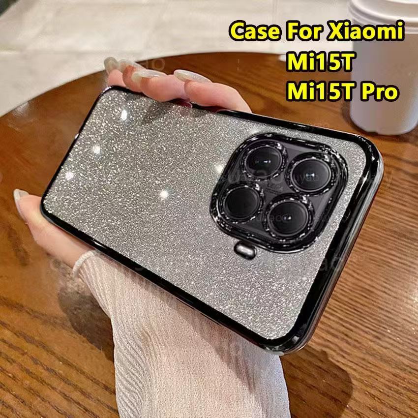 เคสพร้อมส่ง/กากเพชรหรูหรา สำหรับ Xiaomi 15T PRO เคสกันกระแทกสีมุม