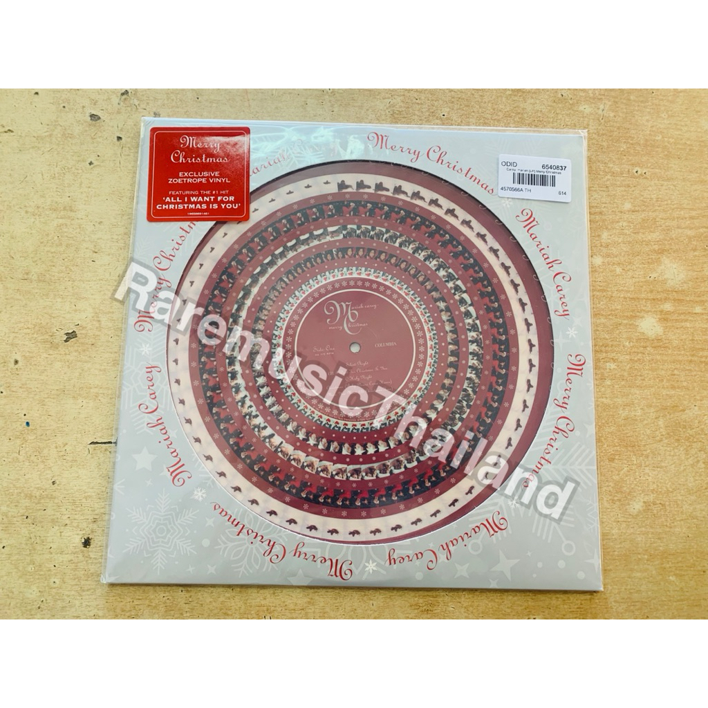 [มีของพร้อมส่ง]แผ่นเสียง Mariah Carey - Merry Christmas [30th Anniversary Zoetrope Vinyl] NEW Vinyl