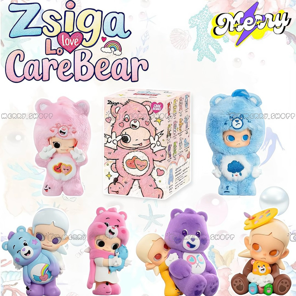 ✨พร้อมส่ง✨POPMART Zsiga Love CareBear Series Figure จุ่มใหม่และแบบเช็คการ์ดไม่แกะซอง