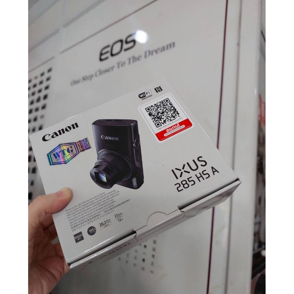 กล้อง canon ixus 285 hs A wifi new สีดำ ใหม่มือ1รับประกันโดยศูนย์ canon ไทย แท้ชัวร์ ลอตผลิต 9/2568 