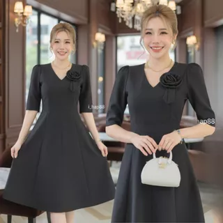 (พร้อมส่ง) รวมชุดเดรสสีดำออกงาน ทำงาน ผ้าหนามีน้ำหนักไม่บาง รีดง่าย อยู่ทรงสวย ส่งฟรีมีปลายทาง ihap88