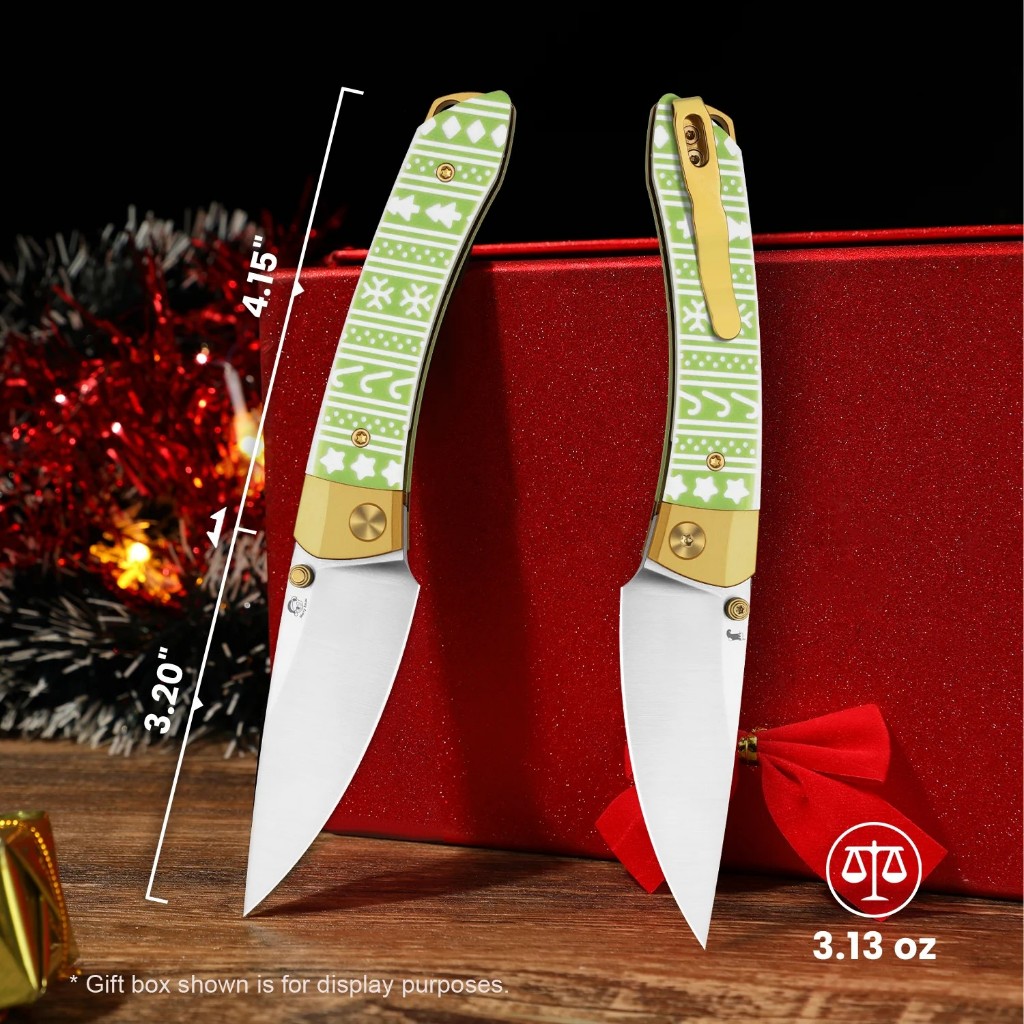 สินค้าขายดี Kizer Christmas | Mini MoMo | S45VN | Aluminum &a G10 | Ki3663MC1 | Limited ของแท้ 100%