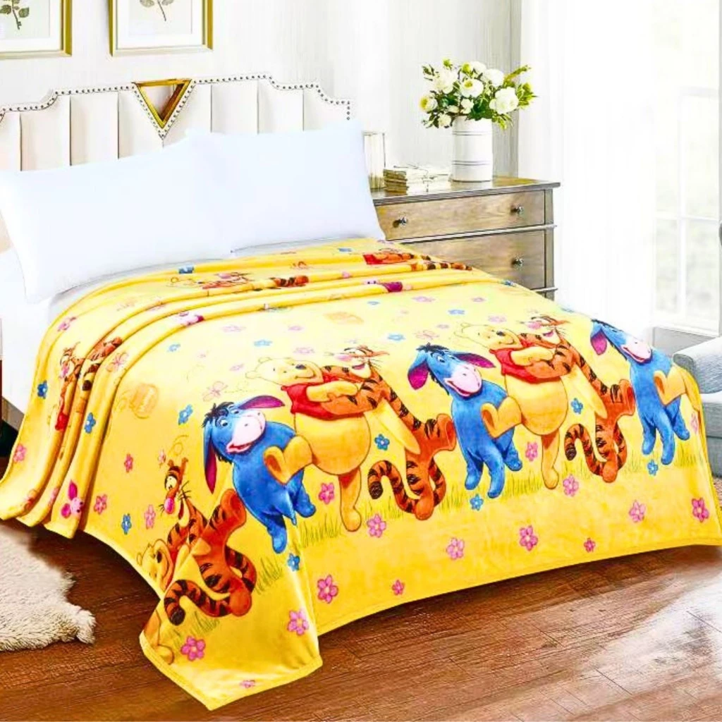 ผ้าห่มนาโนหนา 6ฟุต/5ฟุต เนื้อผ้านุ่มสีไม่ตกขนไม่หลุดงานเย็บขอบ มีลายสีให้เลือก