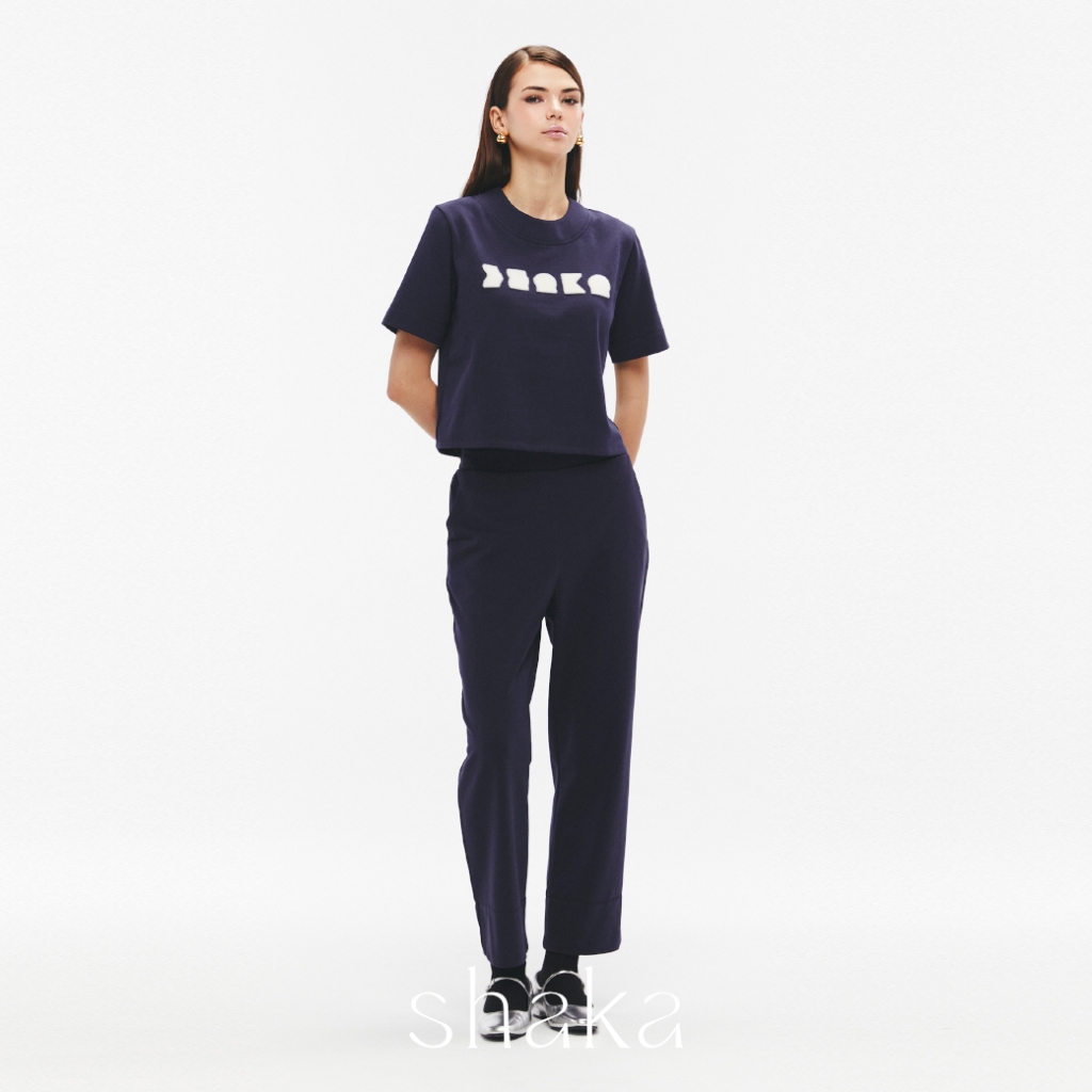 Shaka SS25 Ankle Sweatpants กางเกงขายาว ทรงสอบปลายขา (NAVY) PN-8250608