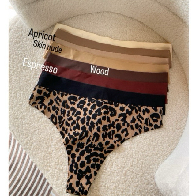 มาใหม่* กางเกงในตองไร้ขอบ เสริมขอบยาง เนื้อแมต เข้าร่อง Stretchy seamless thong panty