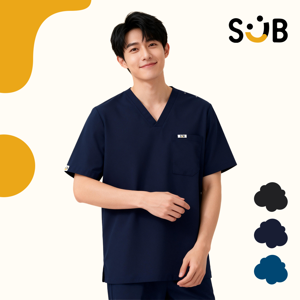 Subscrub LX Neutral Scrub Top & Pants for Unisex ชุดสครับแพทย์ พยาบาล (ไม่รวมปักชื่อ)