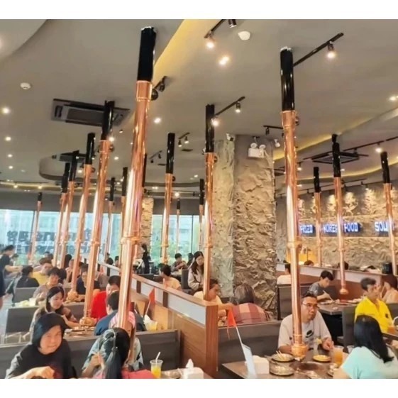 Stainless steel telescopic smoke pipe 130-230cm