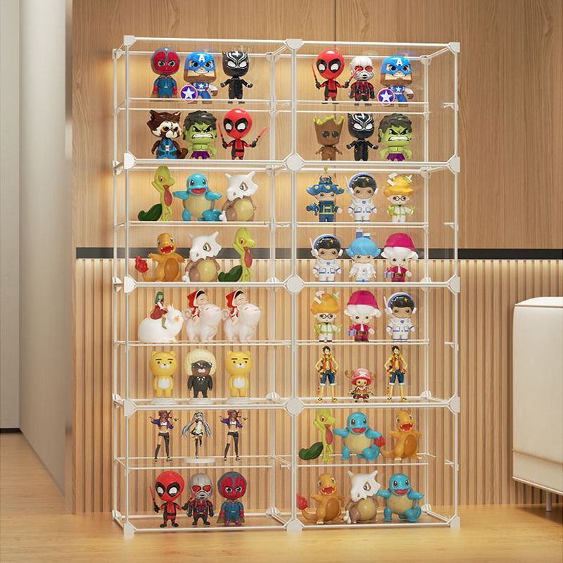 ตู้ใส่ตุ๊กตา 4/6/8ชั้น ถังเก็บตุ๊กตาแบบใส ถังเก็บของเล่นตุ๊กตา กล่องใส่ตุ๊กตา กล่องฟิกเกอร์ Display Box