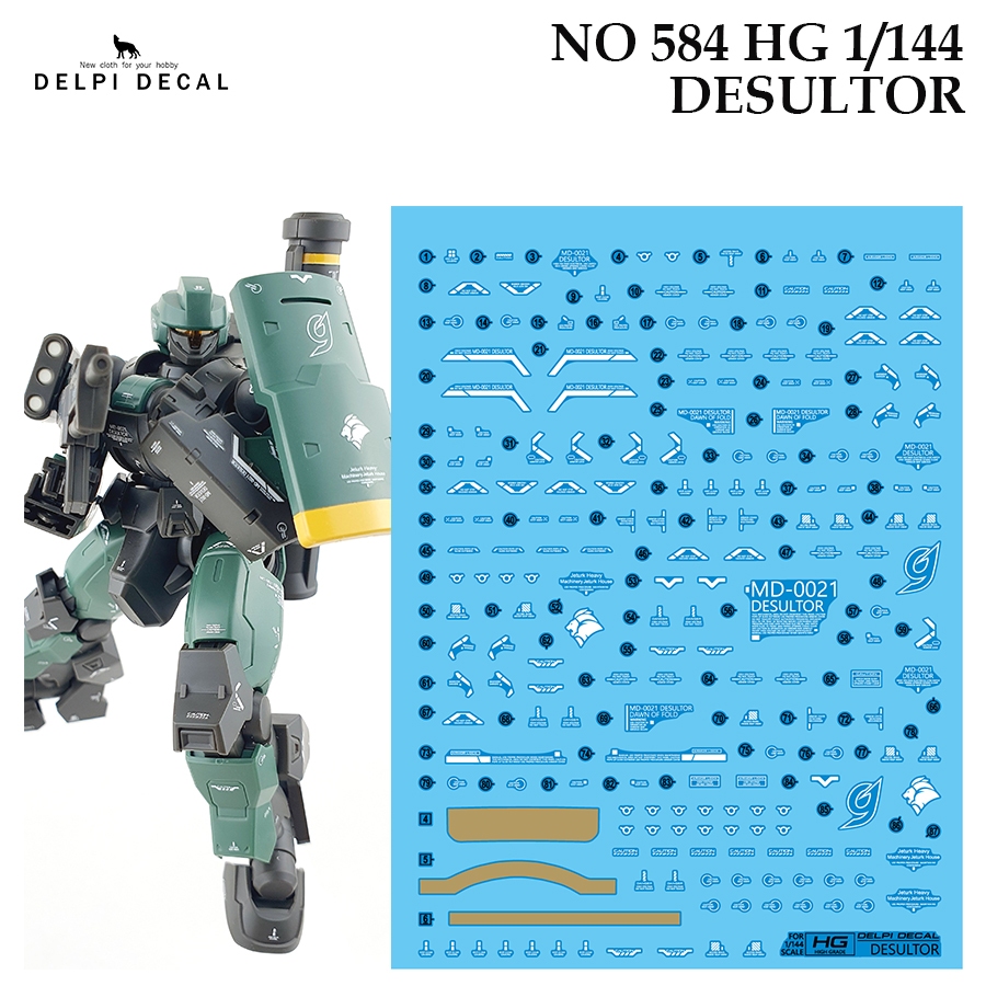 ดีคอลน้ำ [DELPI] 584 HG 1/144 DESULTOR GUNDAM WATER SLIDE DECAL