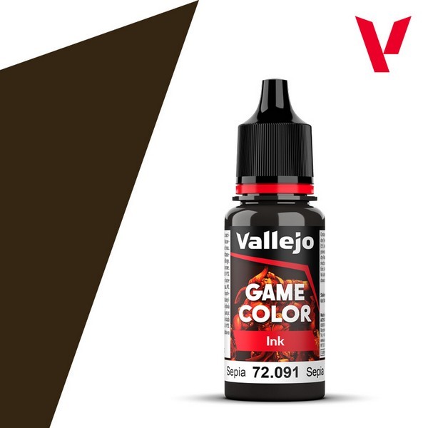 Vallejo Game Color Ink 72.091 Sepia  18 ml 8429551720915 (สี)