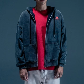 TOKIDOKI เสื้อฮู้ด DOUBLE SKULL ZIP HOODIE
