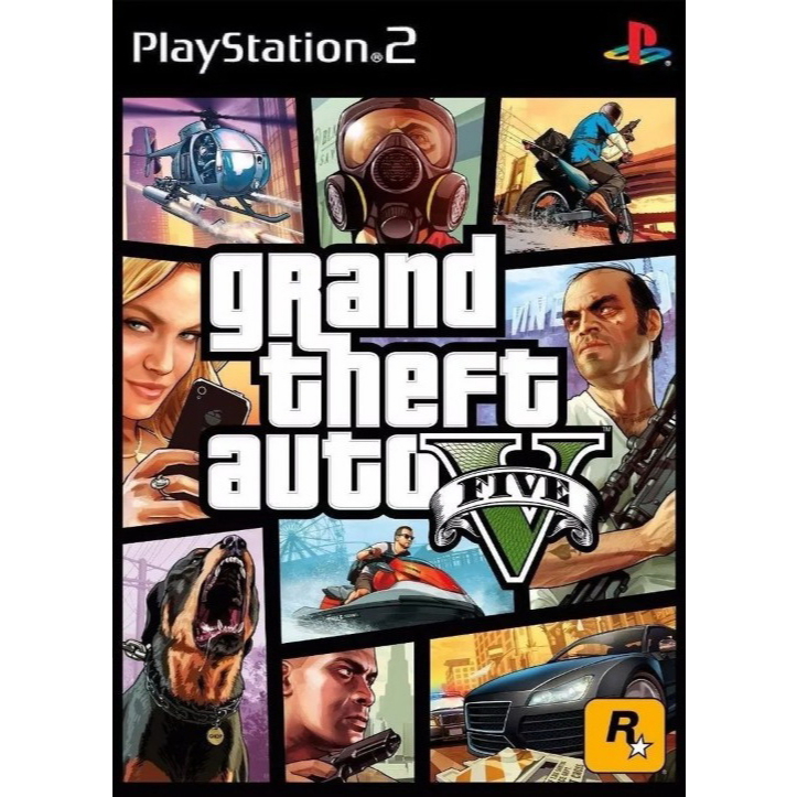 [PS2] Grand Theft Auto V (1 DISC) เกมเพลทู แผ่นก็อปปี้ไรท์ PS2 GAMES BURNED DVD-R DISC