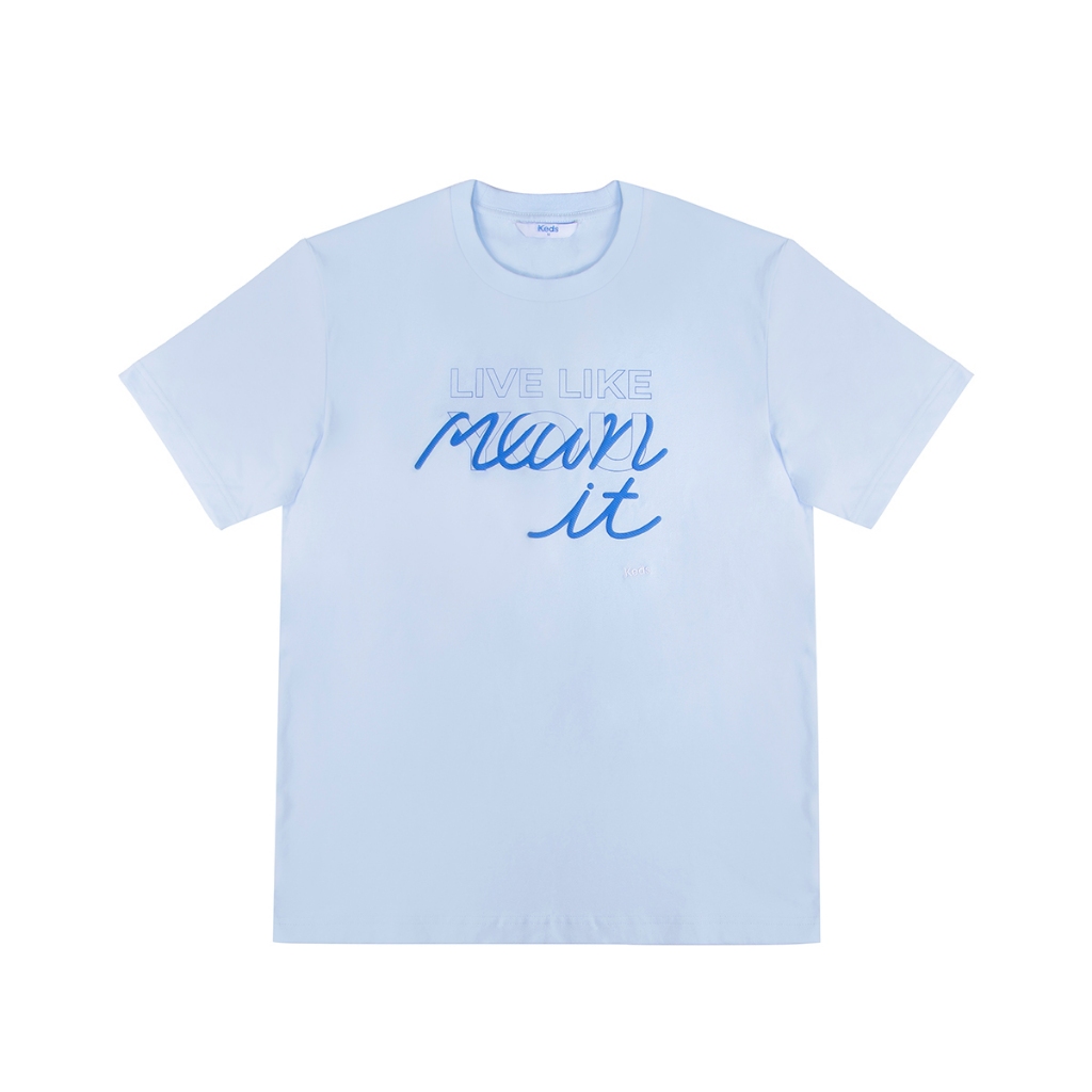 Keds รุ่น Live Like You Mean It Loose T-Shirt เสื้อยืด ผู้หญิง สี Baby Blue - F24APT02016