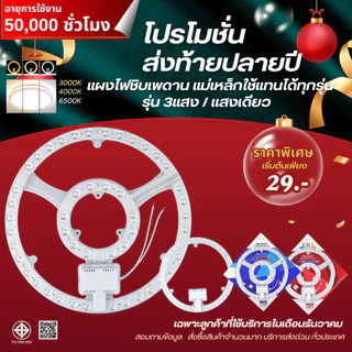 หลอดไฟ led เพดาน(24W 36W 48W 72W)สลับ3สี ไฟเพดาน LEDแผงไฟแม่เหล็ก แผงไฟพดาน LED