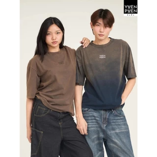 YuenPuen ยืนพื้น เสื้อฟอก 7 เชดสี ทรง Oversize เสื้อโอเวอร์ไซส์ สกรีนลายไม่ยืดไม่ย้วย
