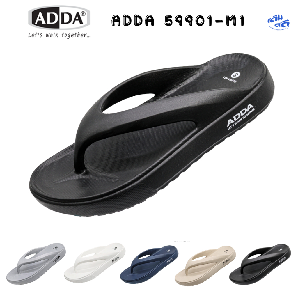รองเท้าแตะ ADDA  แบบหูคีบผู้ชาย รองเท้าลำลอง รุ่น 59901M1 (ไซส์ 7-10)