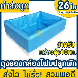 *ค่าส่งถูก* ถุงรองกล่องโฟม ถุงขาวรองกล่องโฟม ปลูกผัก กล่องโฟม clearance