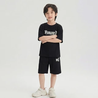 2-15 ปี เสื้อผ้าเด็กผู้ชาย เซ็ต 2 ชิ้น เสื้อ+กางเกงขาสั้นสไตล์เกาหลี ใส่สบาย สําหรับเด็กผู้ชาย