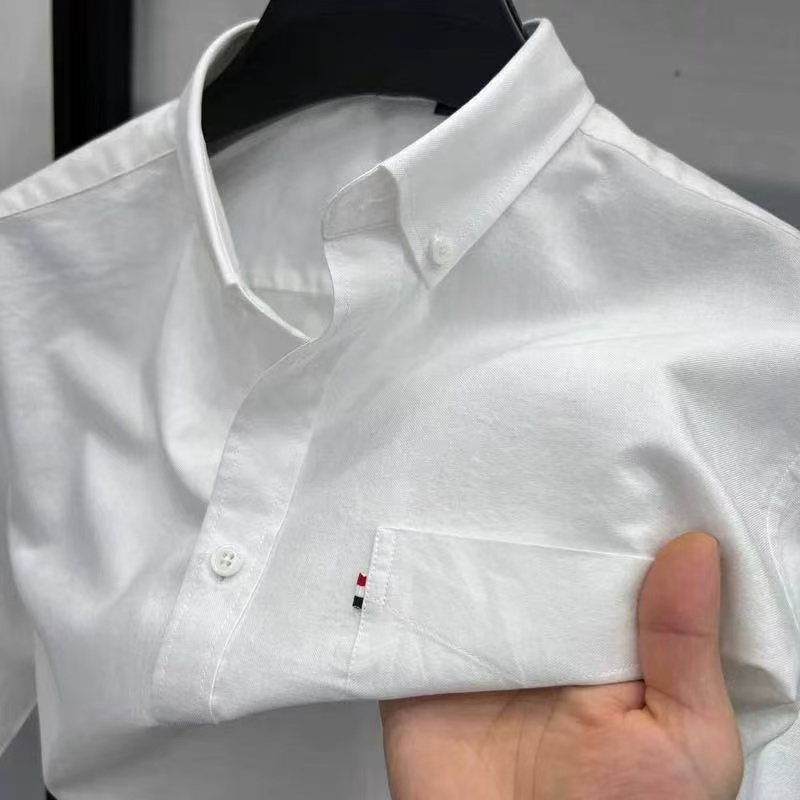 เสื้อเชิ้ตคอปก แขนสั้น ผ้า Premium Oxford ทรงเข้ารูป รีดง่ายยับยาก ยิ่งซักยิ่งนิ่ม