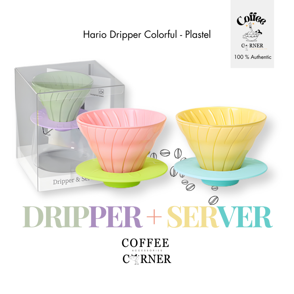 พร้อมส่ง+ของแท้✅ Summer set Dripper (Hario x Masada) สีละมุน 2 tone