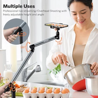 MeeGoo ขาตั้งโทรศัพท์แท็บเล็ตโลหะแบบปรับได้ Lazy Holder Bracket ขาตั้งโทรศัพท์และแท็บเล็ตแบบปรับไ ขาตั้งสำหรับคนขี้เกีย