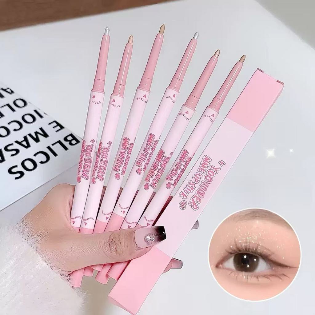 อายไลเนอร์ ไฮไลท์ดวงตาแบบ เติมดอลลี่อาย อายแชโดว์ ไฮไลท์ อายไลน์เนอร์ แบบสองหัว กันน้ำและเหงื่อ ติดทน - รูปที่ 2