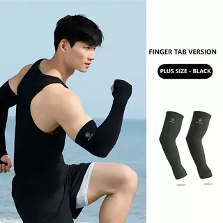 SOLOEVER ปลอกแขน บางเบา ขนาดใหญ่ XXL Fat Man Plus Size ปลอกแขนกันแดด uv ของแทั และกว้างขึ้น