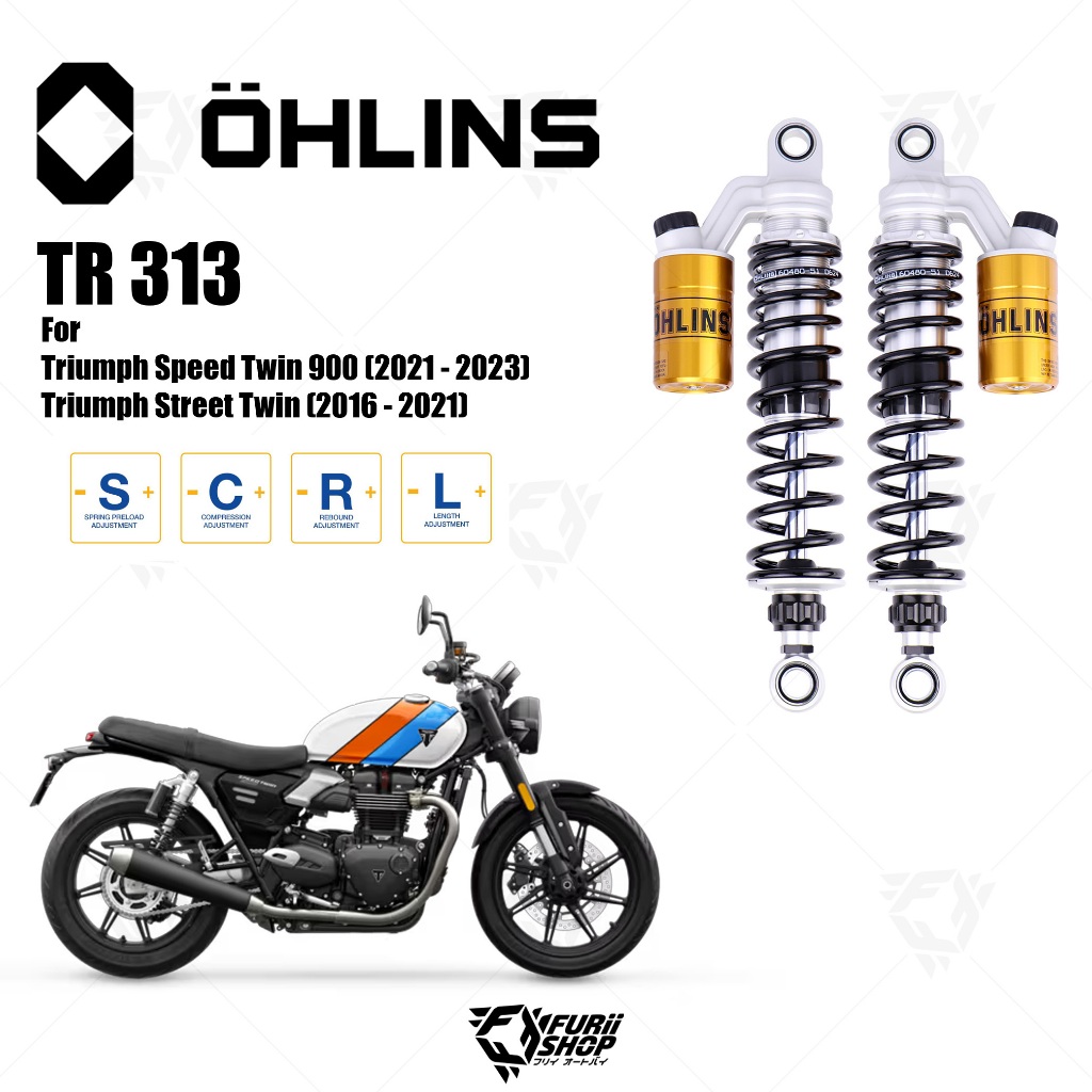 โช้คหลัง ohlins TR 313 For Triumph Speed Twin 900 2021-23