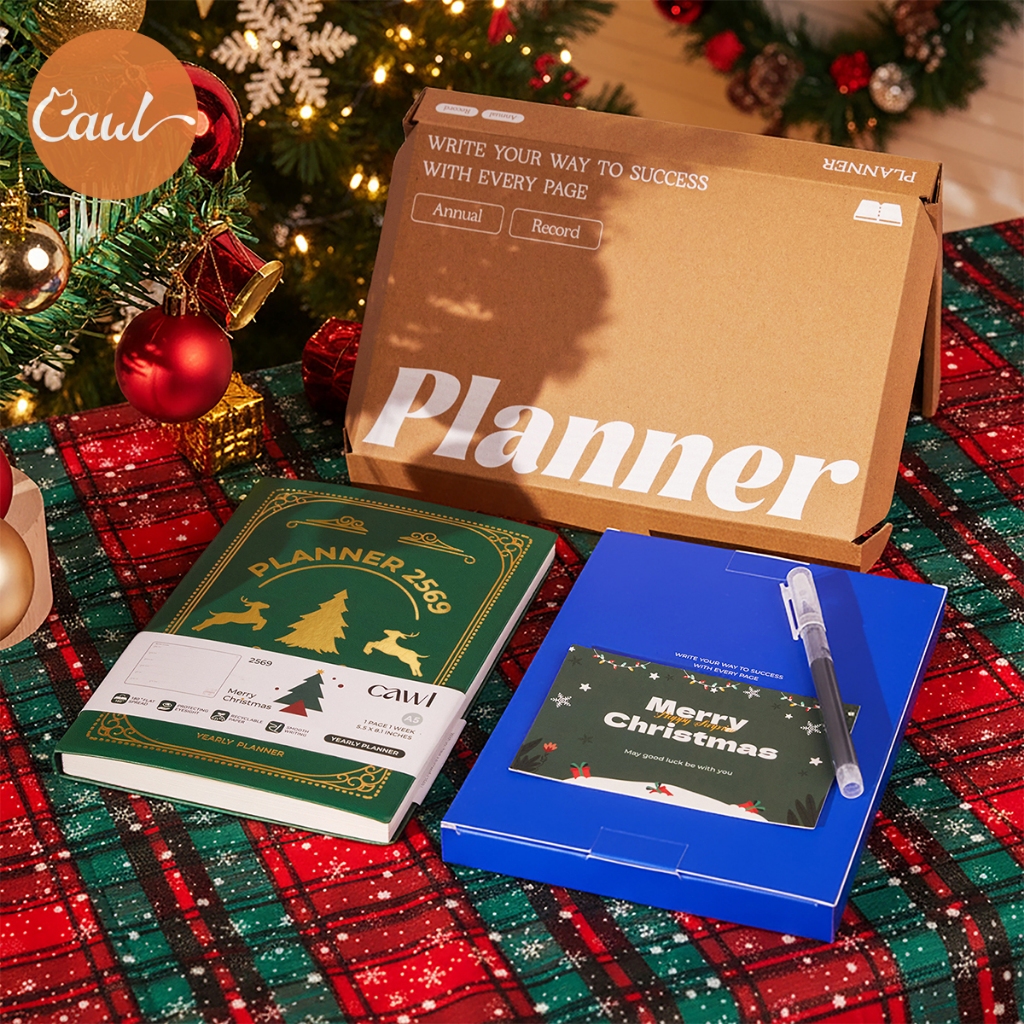 CAWL 2026 Annual Planner – สมุดบันทึกแผนงาน ปี 2569 ของขวัญคริสต์มาส มอบปากกาและการ์ดอวยพร สามารถช่วยเขียนการ์ดอวยพรได้