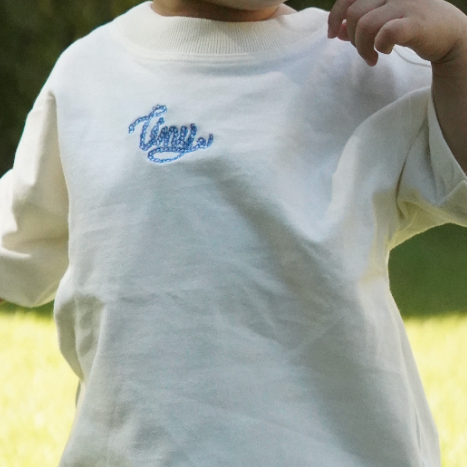 T!NY Kidswear - Basic Tee Sailing Knots เสื้อยืดเบสิคทรงโอเวอร์ไซซ์ปักโลโก้ T!NY