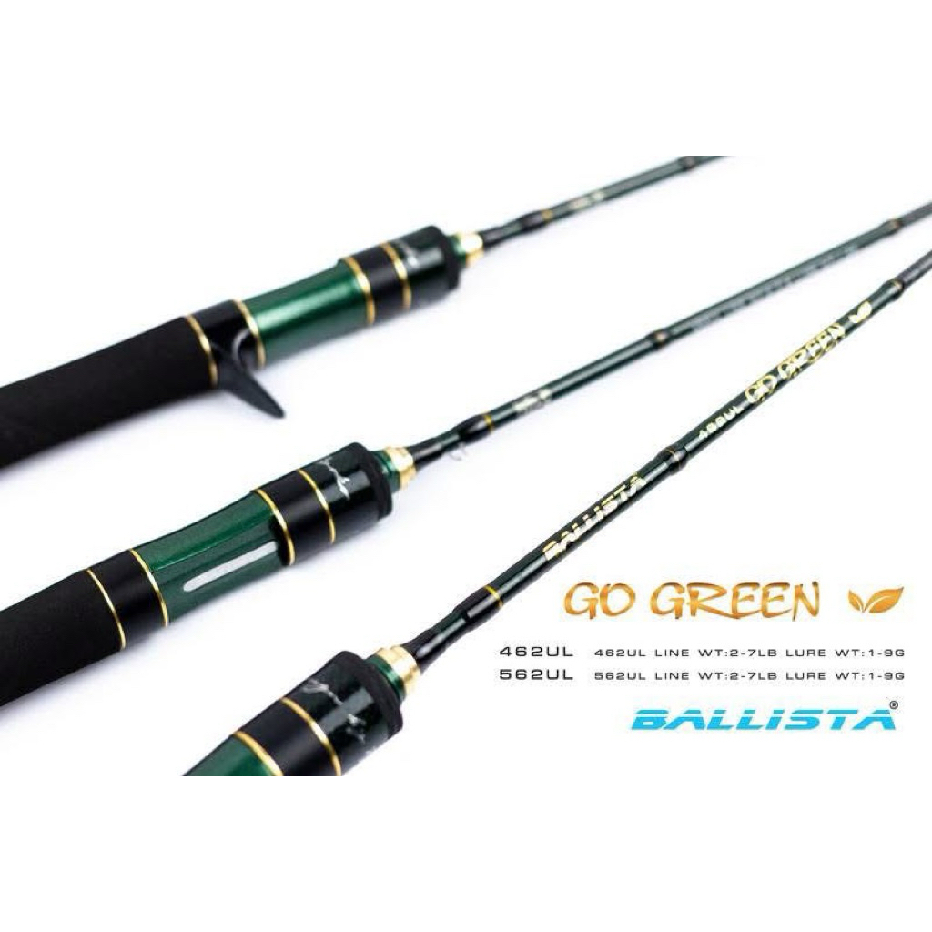 BALLISTA GO GREEN 👍แถมสายรัดคันเบ็ด คัน Ultralight New 2026 มาใหม่
