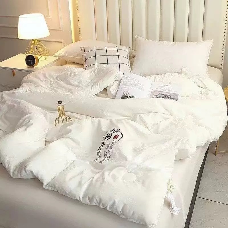 ผ้าห่มใยถั่วเหลือง ผ้านวมโรงแรม เกรดพรีเมี่ยม  150*200  ผ้าห่มนวม ปลอกผ้านวม เครื่องนอน ผ้านวม ป้องกันไรฝุ่น100%