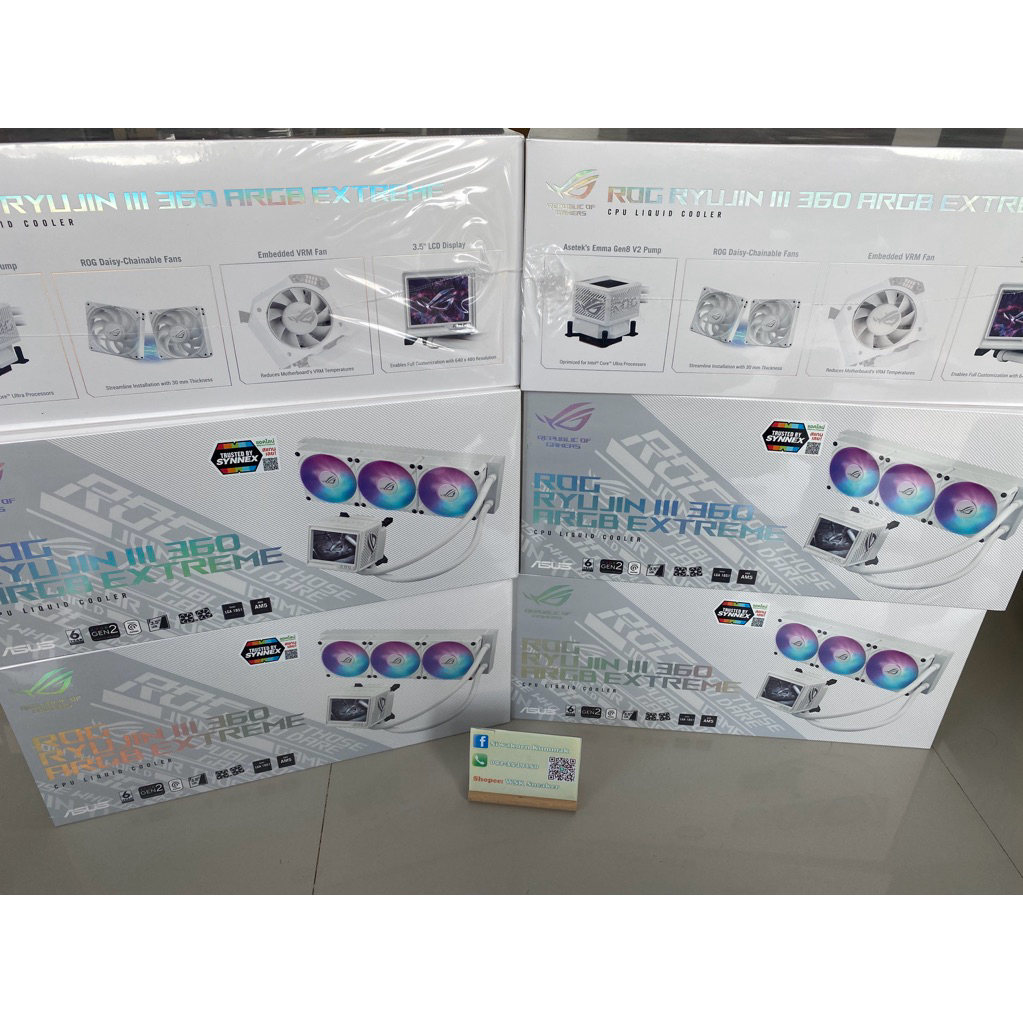 CPU LIQUID COOLER (ระบบระบายความร้อนด้วยน้ำ) ASUS ROG RYUJIN III 360 ARGB EXTREME WHITE EDITION