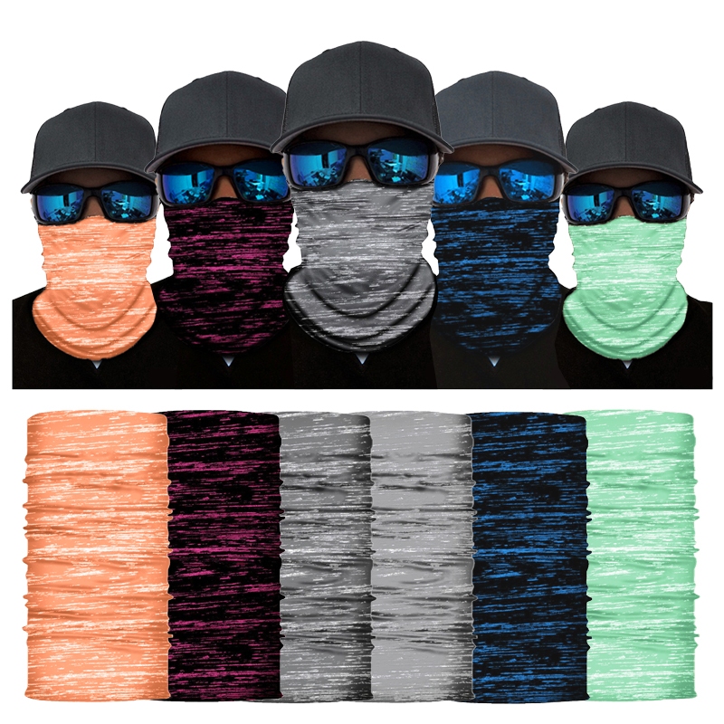 leebicycle ผ้าบัฟใหม่ล่าสุด ลายพรางสีล้วน ผ้าบัฟกันฝุ่น ผ้าคลุมหน้าลายพราง