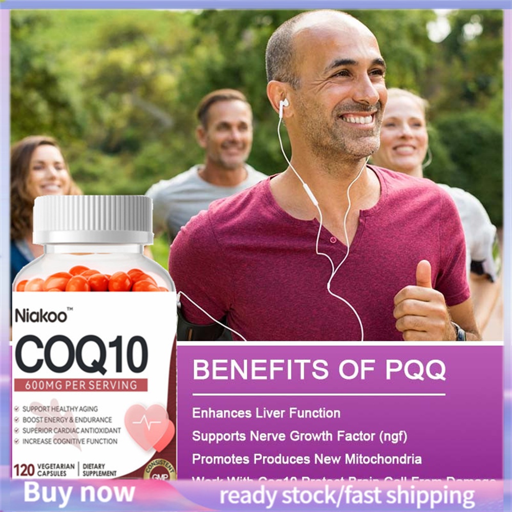 120 เม็ด Coenzyme Q10 600mg โคคิวเท็น รองรับสุขภาพหัวใจและหลอดเลือด สุขภาพกระดูกและกล้ามเนื้อ